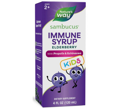 Natures Way Сироп Бузины для иммунитета "Sambucus Immune For Kids" (120 мл)  Питание и аксесcуары в Молдове natures way Сироп Бузины для иммунитета "sambucus immune for kids" (120 мл)