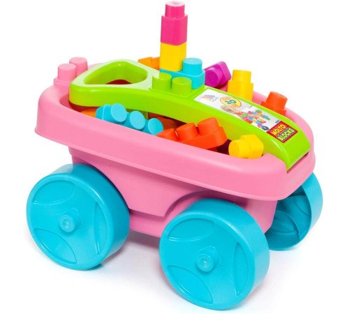 Jucării pentru Copii - Magazin Online de Jucării ieftine in Chisinau Baby-Boom in Moldova molto 23461 cărucior cu blocuri "wagon blocks" (21 el.) roz
