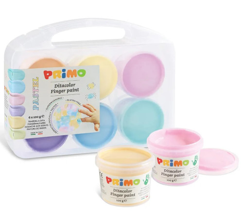  primo 2212td6past vopsele pentru degete "pastel" (6 culori)