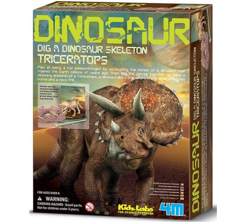  4m 00-03228 Набор юного археолога " Скелет Трицератопса"