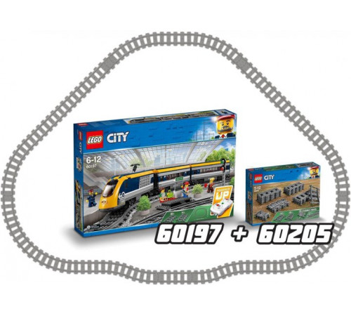 lego city 60205 Конструктор "Рельсы" (20 дет.)