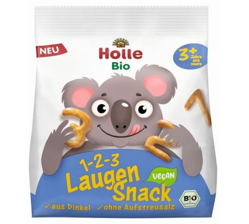  holle bio organic Снеки из спельты в форме цифр (от 3 лет) 80 гр.