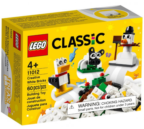  lego classic 11012 Конструктор "Белые кубики" (60 дет.)