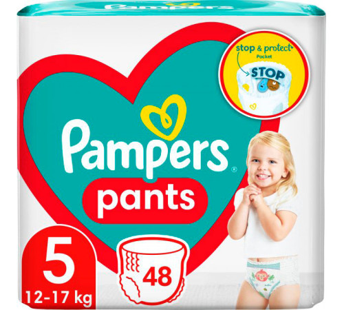  pampers pants 5 (12-17 kg. ) 48 buc.