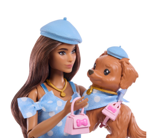 barbie jfp38 Игровой набор "Парные образы" голубой в горошек