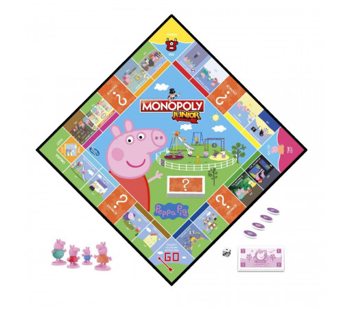 hasbro f1656 joc de masă "monopoly: peppa pig"
