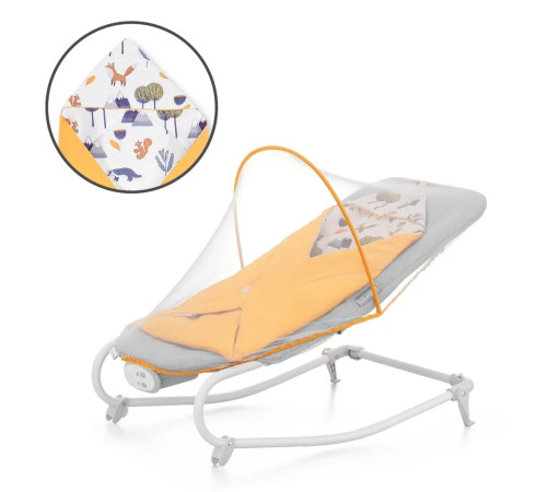 kinderkraft Шезлонг-качалка felio 2 (до 9 кг.) жёлтый