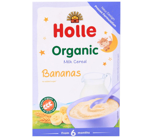  holle bio organic Каша молочная пшеничная с бананом (6 м +) 250 гр.