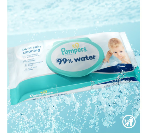 pampers Șervețelele umede 99% water (4х60) 240 buc.