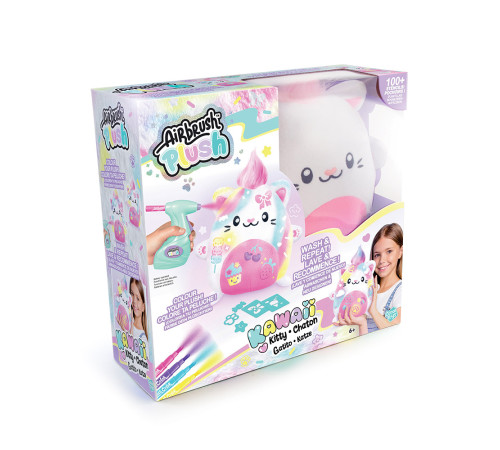 canal toys air073 set creativ "airbrush plush - kawaii kitty"