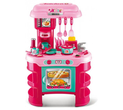  kids chef 008-908-a Игровой набор "Кухня" со светом и звуком (розовый)