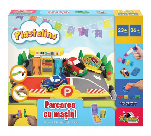 plastelino int3480 set de plastilină "parcarea cu masini" 