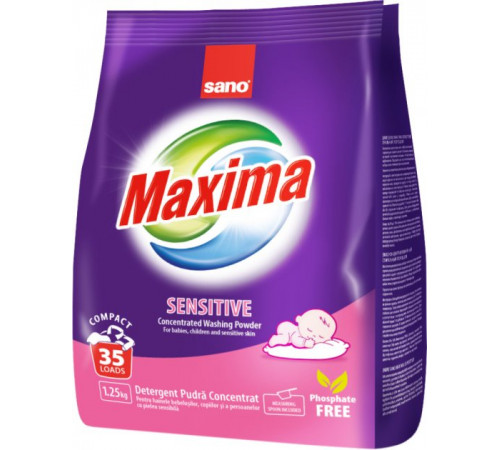 Produse chimice de uz casnic in Moldova sano maxima sensitive praful de spălat (1,25 kg) 295336