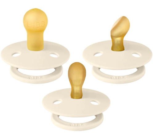 Питание и аксесcуары в Молдове bibs Набор латексных пустышек try-it pack color 3 шт. (0-6 м.) ivory