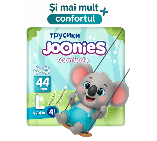  joonies comfort+ scutece-chilotei l (9-14 kg) 44 buc.