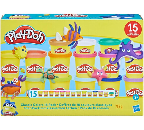  play-doh f8150 set de plastilină "classic color" (15 bucăți )