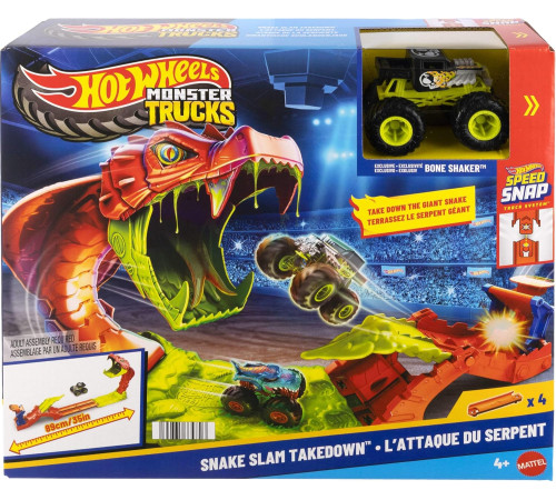  hot wheels jjn44 set de joacă "monster trucks: snake attack"