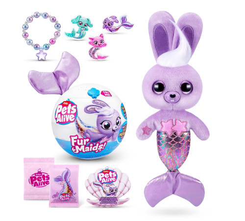zuru pets alive 9555 Игровой набор с интерактивной игрушкой "furmaids" (в асс.)