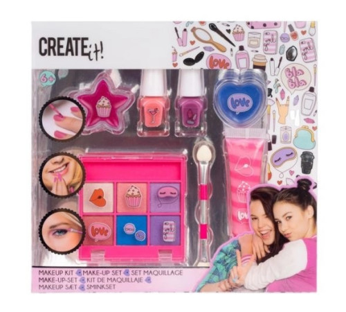 create it 84507 set de produse cosmetice pentru copii "roz și violet"