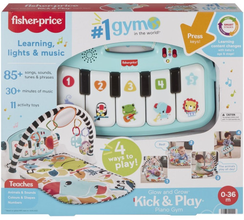 fisher-price hwy58 Игровой коврик "Нажми и играй" с технологией smart stages