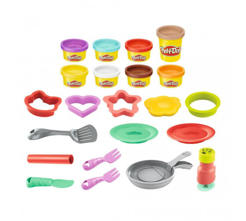 play-doh f1279 set de joc "flip and pancakes"