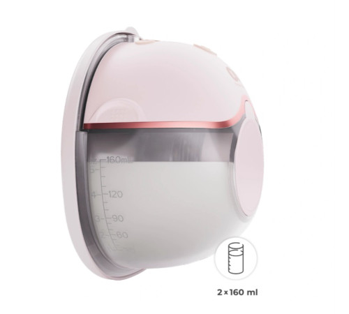 kinderkraft Двойной беспроводной молокоотсос hands-free mamaflow double pink