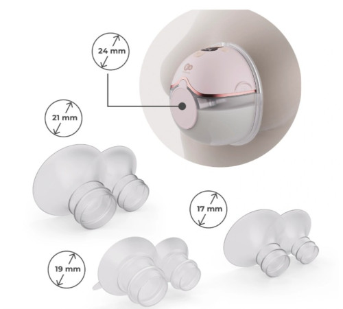 kinderkraft Двойной беспроводной молокоотсос hands-free mamaflow double pink