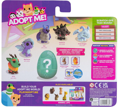 roblox adopt me! ame0017-3 set de 6 figurine "pets multipack" (in sort.)