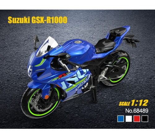 msz 68489 Металлическая модель "Мотоцикл suzuki gsr-r1000 1:12" в асс.