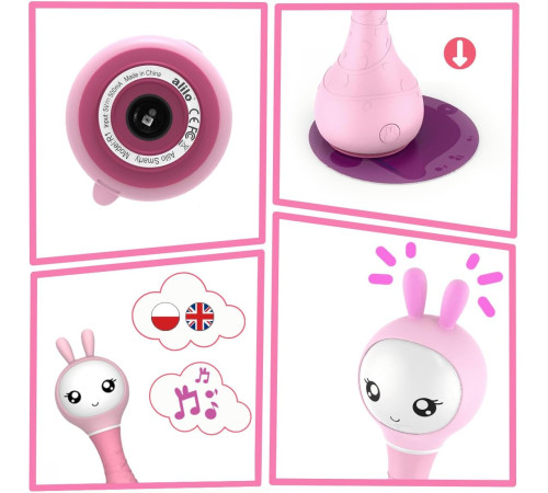 alilo baby r1 jucărie interactivă smarty "bunny" roz