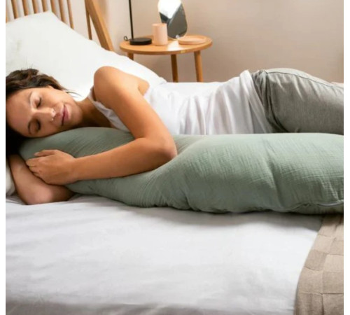 doomoo pernă pentru gravide și alăptare comfy big (190 cm) tetra green