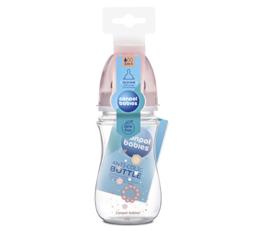 canpol 35/217 biberon cu sistem anti-colik easy start "newborn baby" 240ml (3+)