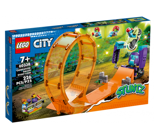  lego city 60338 Конструктор "Цикл трюков с разгромом шимпанзе" (226 дет.)