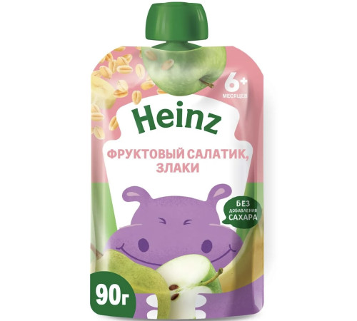 Детское питание в Молдове heinz Фруктовый салатик и злаки (6м+) 90 гр.