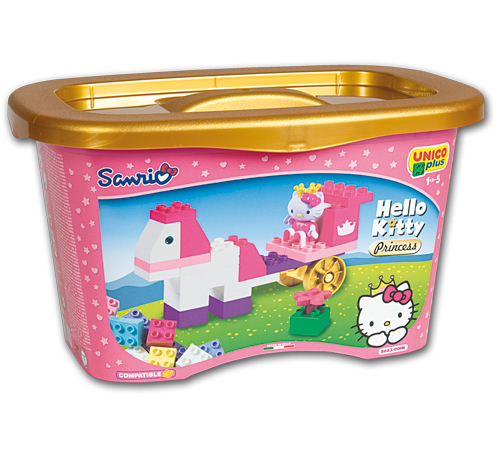 Детский магазин в Кишиневе в Молдове androni 8683-00hk Конструктор hello kitty в контейнере "Карета" ( 44 дет.)