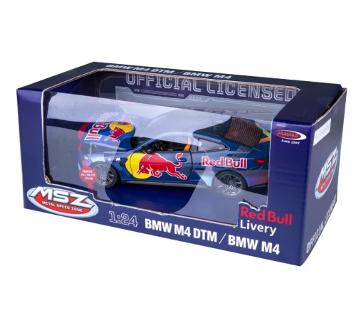 msz 68292a mașinuță metalică bmw m4 g82 (1:23) cu sunete și lumini 