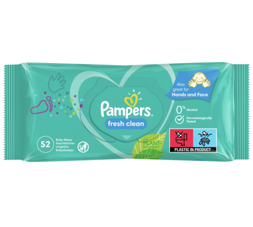  pampers Влажные салфетки fresh clean (52 шт.)