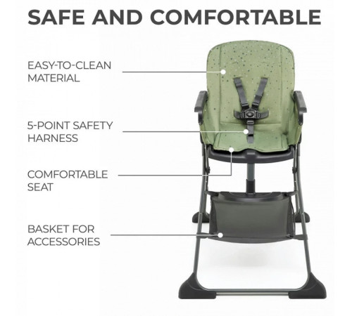 kinderkraft scaun pentru copii foldee verde