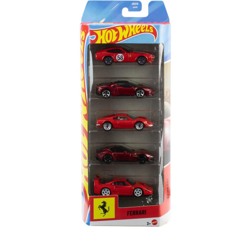  hot wheels jln12 set de colecție 5 mașinuțe "ferrari" 