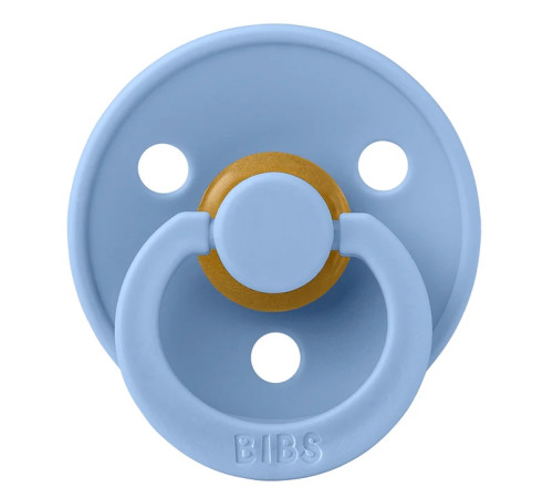 Bibs Пустышка круглая латексная Color S Sky Blue (0-6 м.)  bibs Пустышка круглая латексная color s sky blue (0-6 м.)