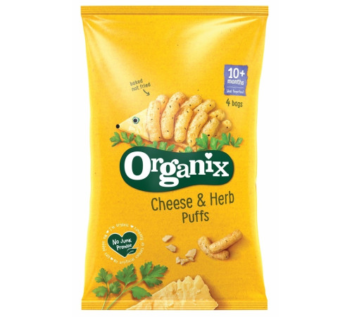  organix gustări bio din porumb cu branza si patrunjel (10 luni+) 15 gr