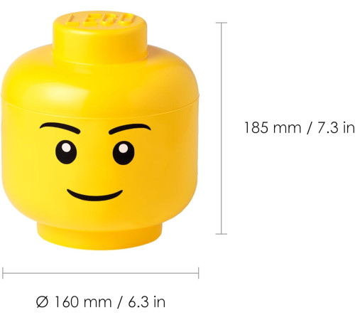 lego Контейнер для хранения small head - boy (16х19,3 см)