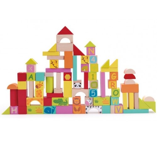 Детский магазин в Кишиневе в Молдове classic world 3556 Деревянный набор кубиков (100 дет.)