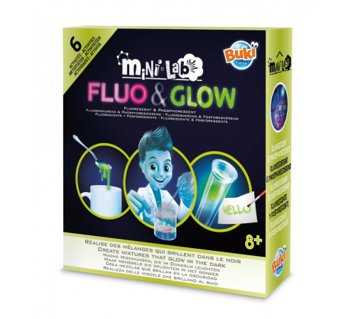 buki bk3011 set de joc "mini laborator fluo & glow"