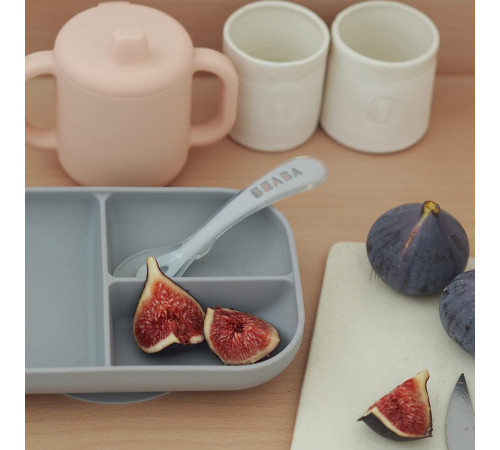 beaba 5068 set de masa din silicon (3 piese) roz