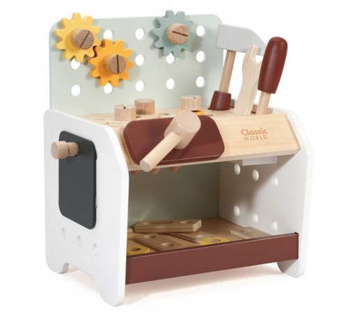 classic world 50568 set din lemn "mini atelier de tâmplar"