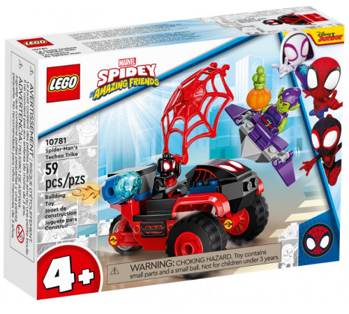 lego marvel 10781 constructor "miles morales: spider-man techno trike" (59 el.)