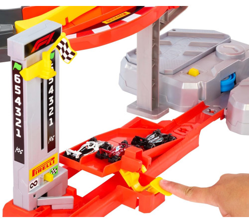hot wheels jmc90 Гоночный трек с 3 машинками "formula 1"