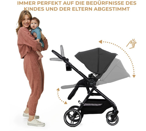 kinderkraft Прогулочная коляска yoxi серый