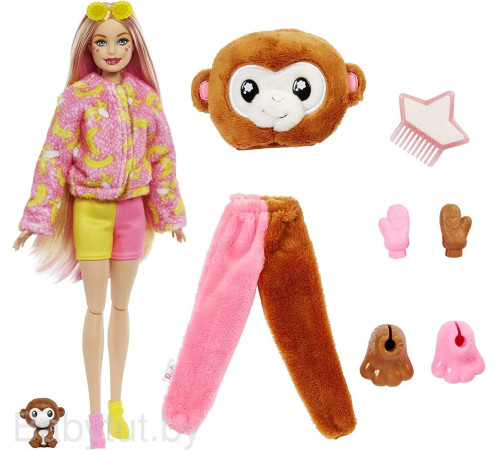 barbie hkr01 păpuşă "cutie reveal: maimuţă"